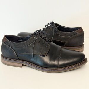Freeman Hudson F220009 Black Oxford  Derby Dress Shoes